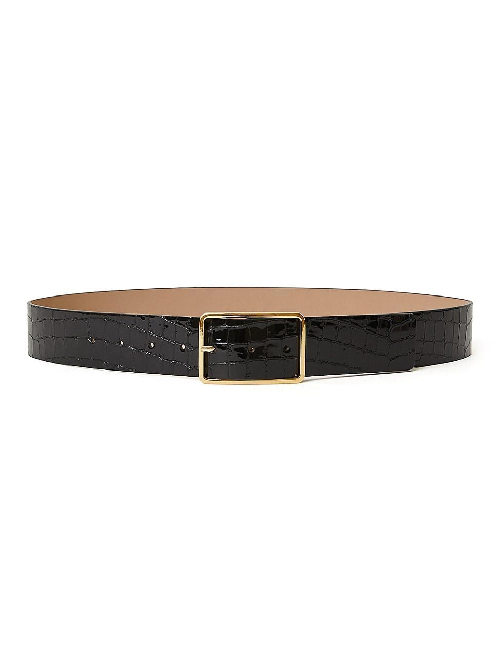 Womens Milla Croc-Embossed Leather Belt Product Image