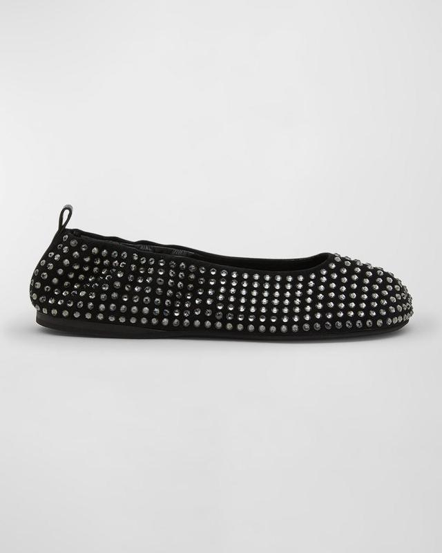 Crystal Studded Ballerina Flats Product Image