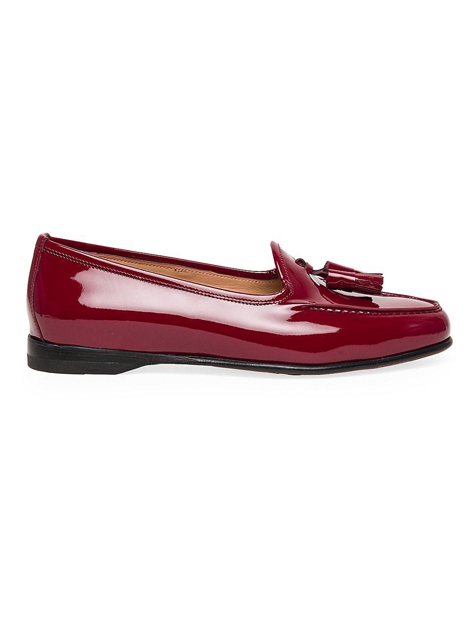 Womens Patent Leather Tassel Loafers Product Image