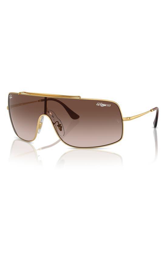 RAY BAN Wings Iii 36mm Square Wrap Sunglasses In Gold Flash Product Image