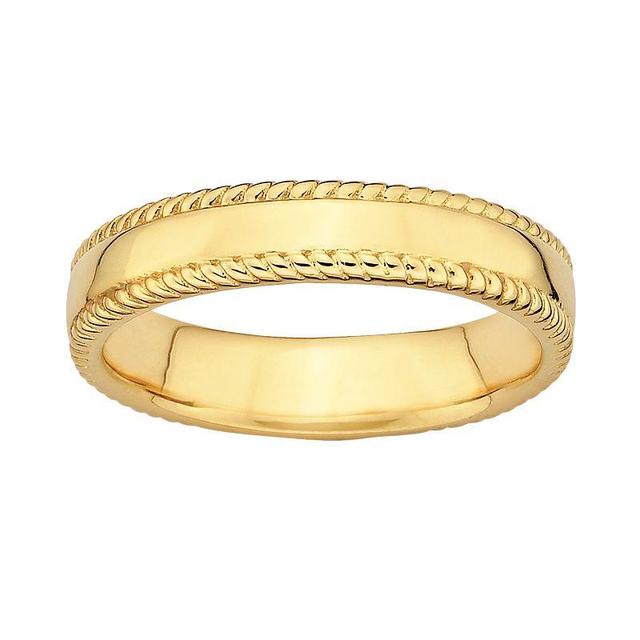 Stacks & Stones 18k Gold Over Silver Milgrain Stack Ring, Womens Product Image