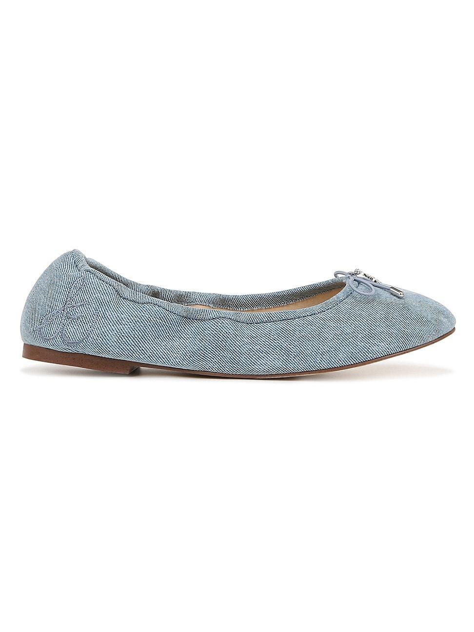 Sam Edelman Felicia Denim Bow Detail Ballet Flats Product Image