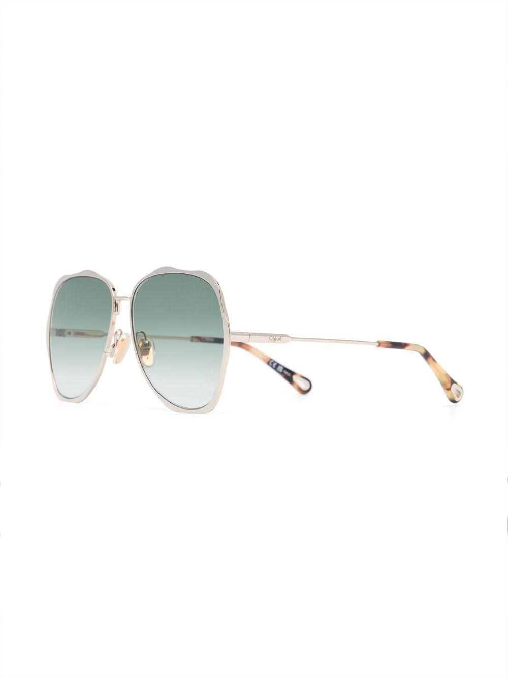 Pilot-frame Sunglasses In Gold Product Image