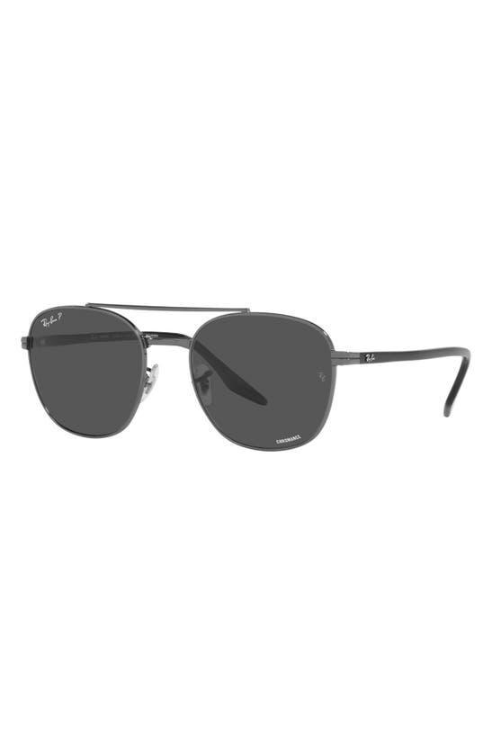 RAY BAN 55mm Polarized Square Sunglasses In Gunmetal Product Image