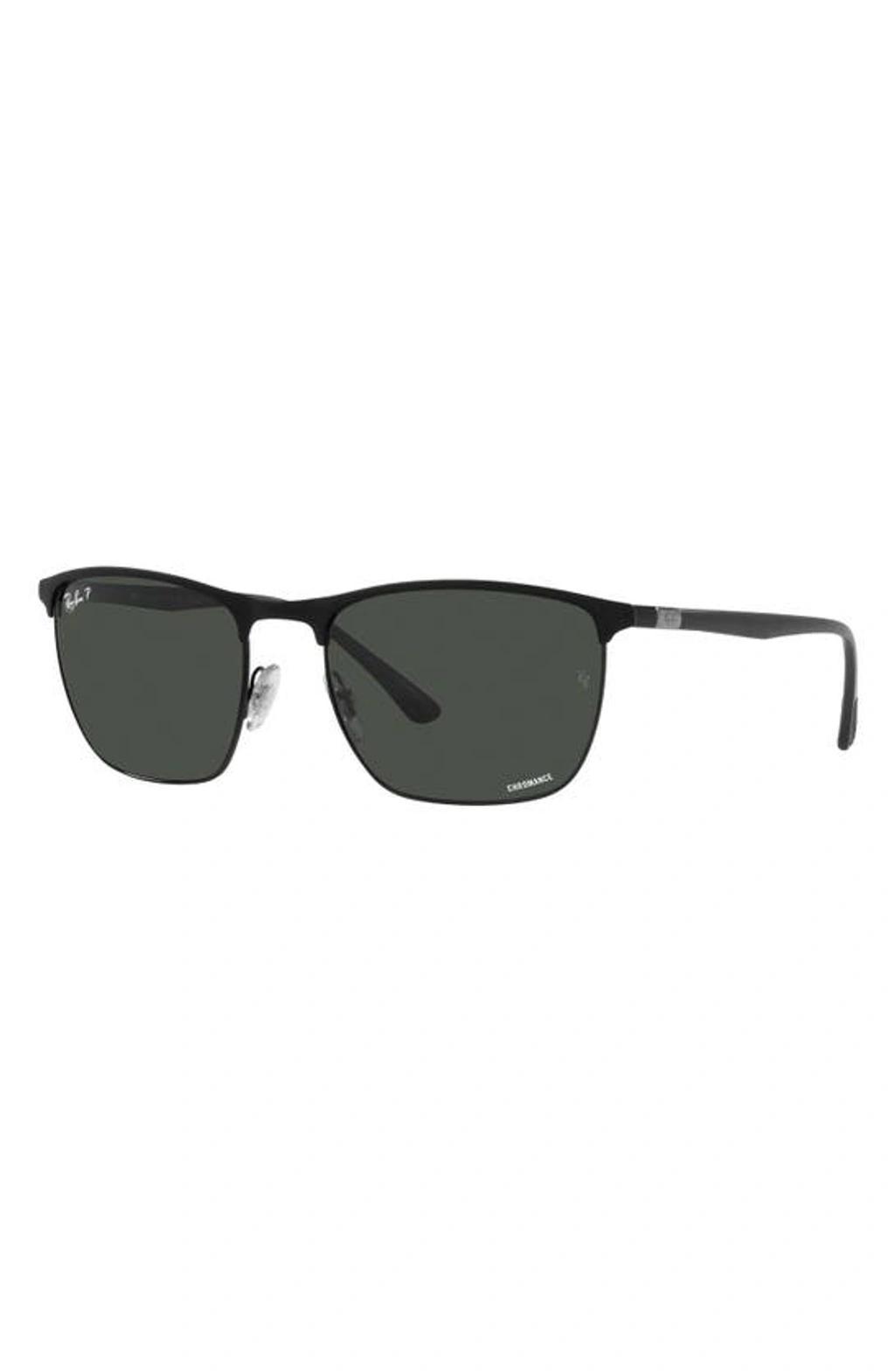 RAY BAN 57mm Polarized Square Sunglasses In Dark Grey Product Image