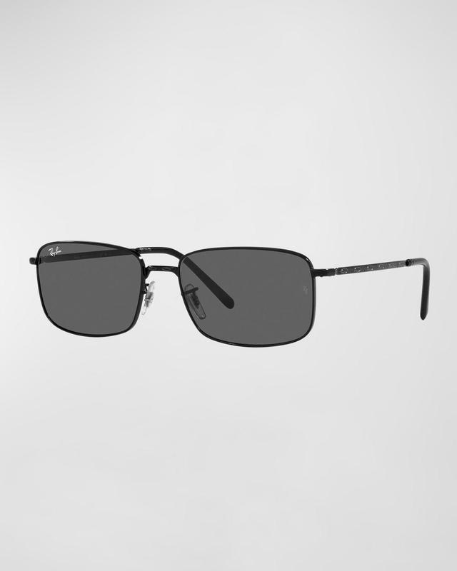 Mens RB3717 60MM Metal Rectangular Sunglasses Product Image