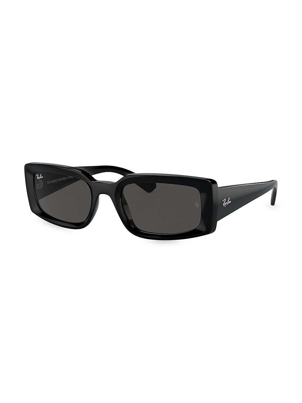 Geometric Logo Acetate & Plastic Rectangle Sunglasses Product Image