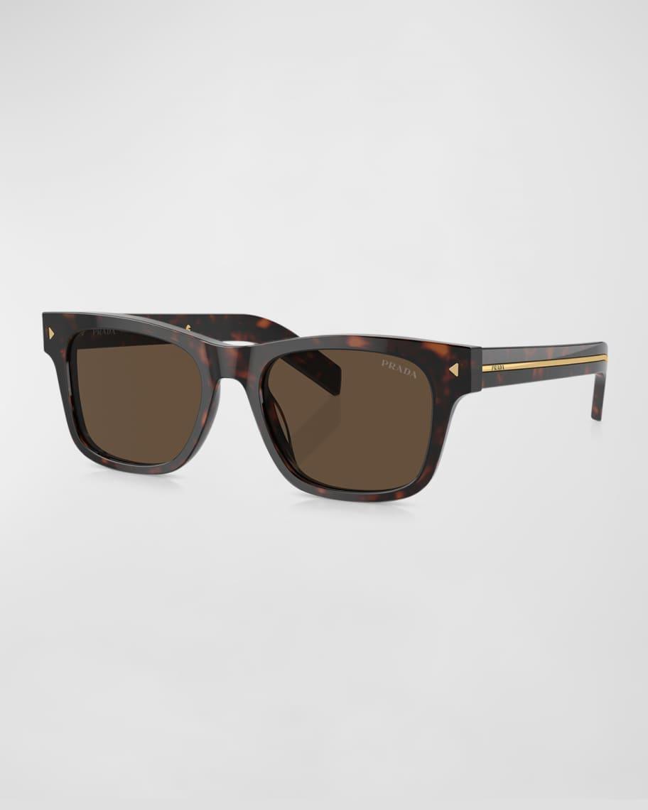 Men's Polarized Acetate Rectangle Sunglasses Product Image