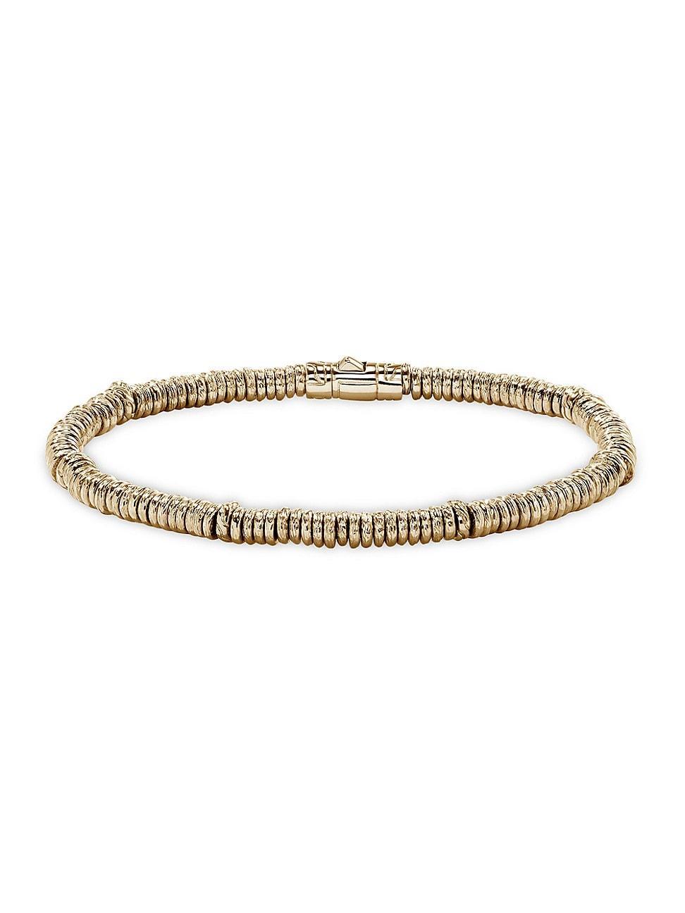 Mens Heishi 14K Yellow Gold Bracelet Product Image