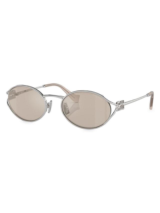 Womens 54MM Metal Round Sunglasses Product Image