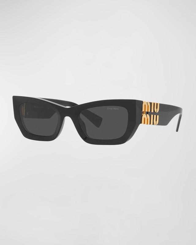 Logo Rectangle Acetate Sunglasses Product Image