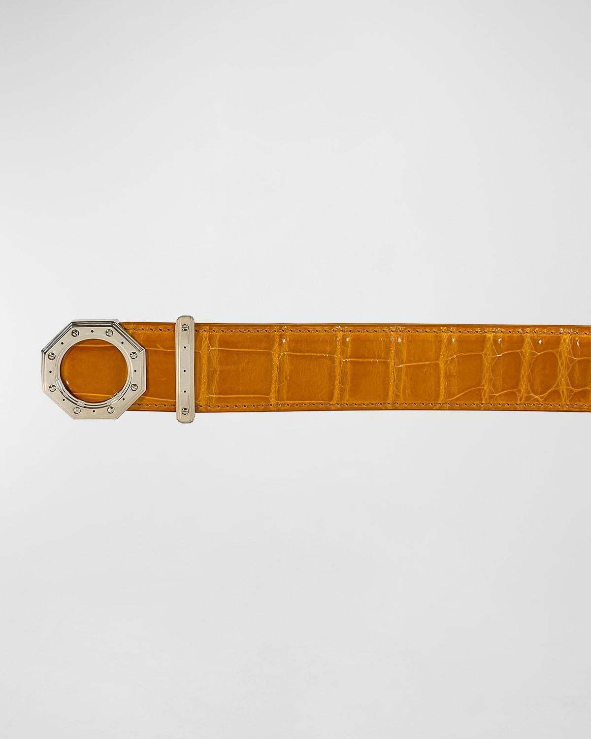 Mens Crocodile Leather Belt Product Image