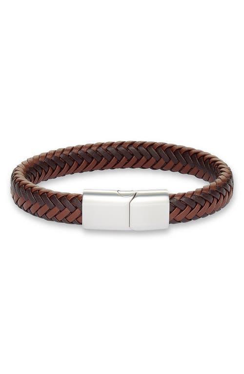 Nordstrom Mens Woven Leather Bracelet Product Image