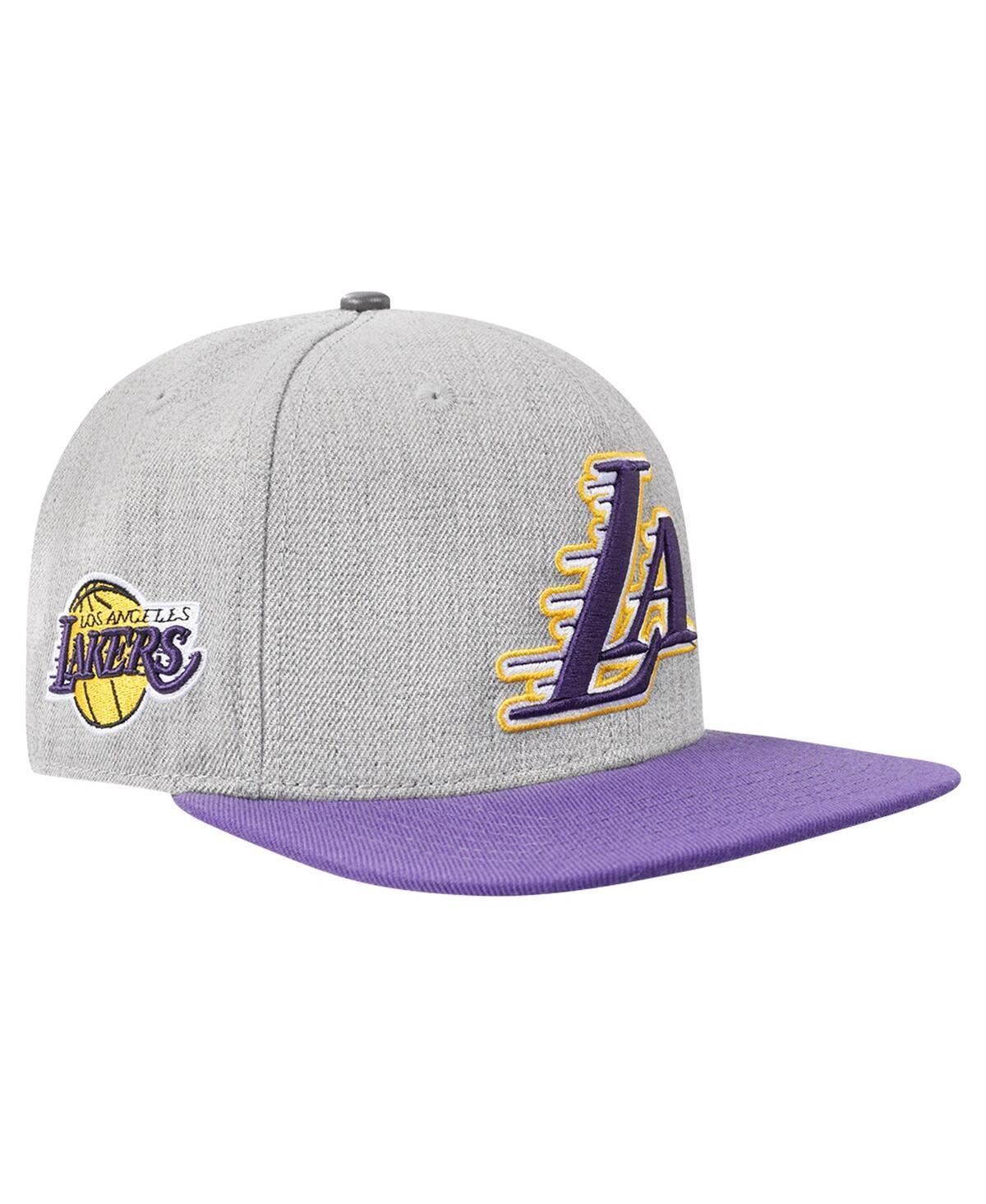 Mens Pro Standard Gray Los Angeles Lakers Classic Logo Two-Tone Snapback Hat - Gray Product Image