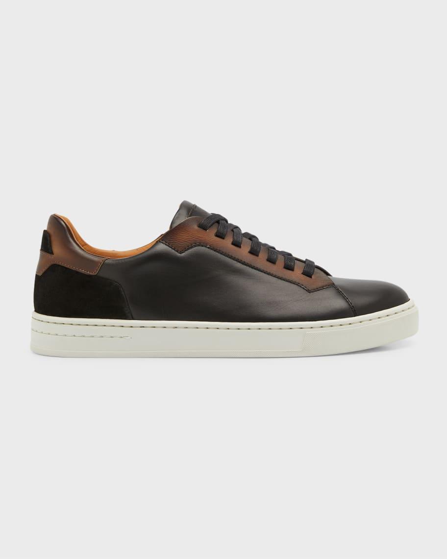 Men's Amadeo Bicolor Leather Low-Top Sneakers Product Image