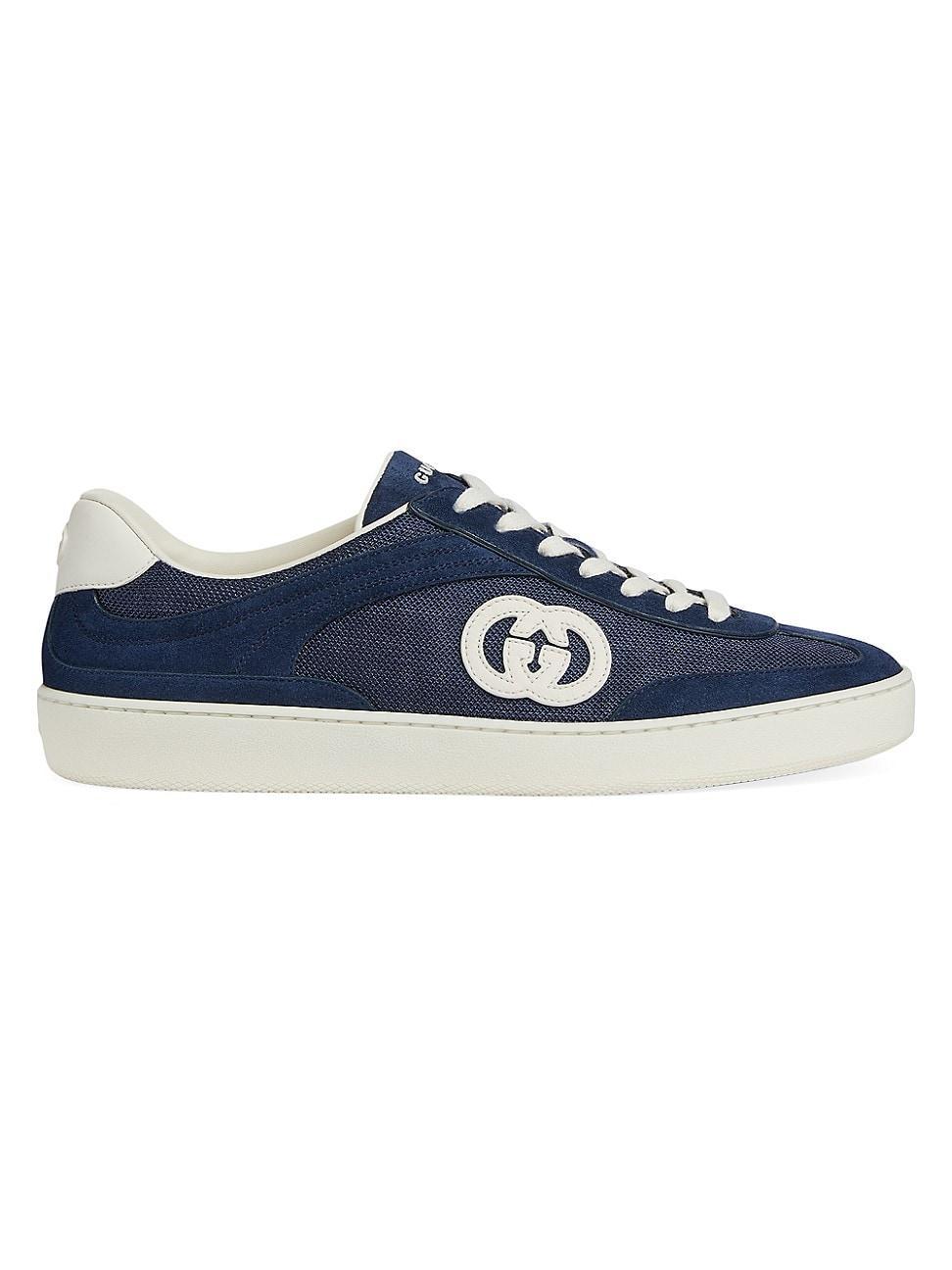 Mens G74 Canvas and Suede T-Toe Low-Top Sneakers Product Image