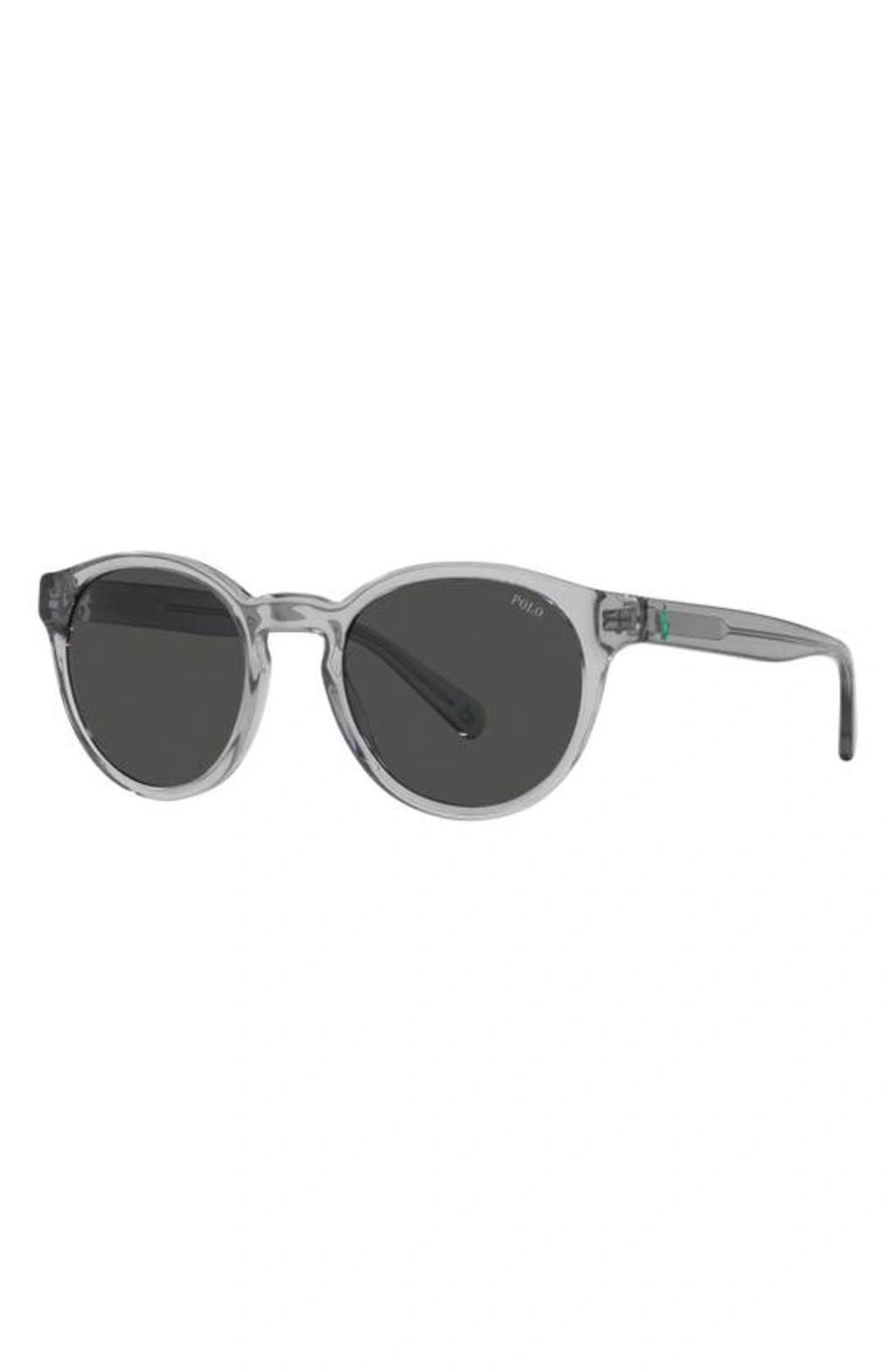 51mm Round Sunglasses In Dark Grey Product Image