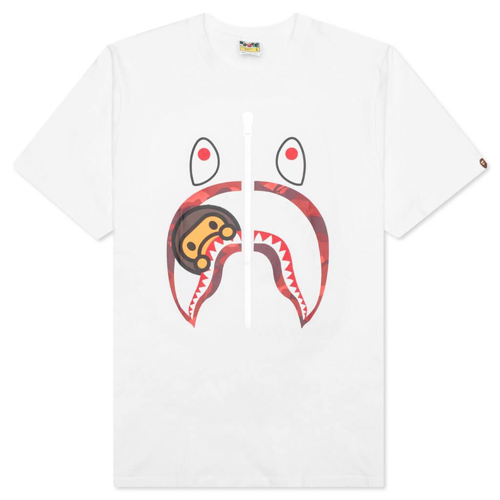 Color Camo Milo Shark Tee - White/Red Male Product Image