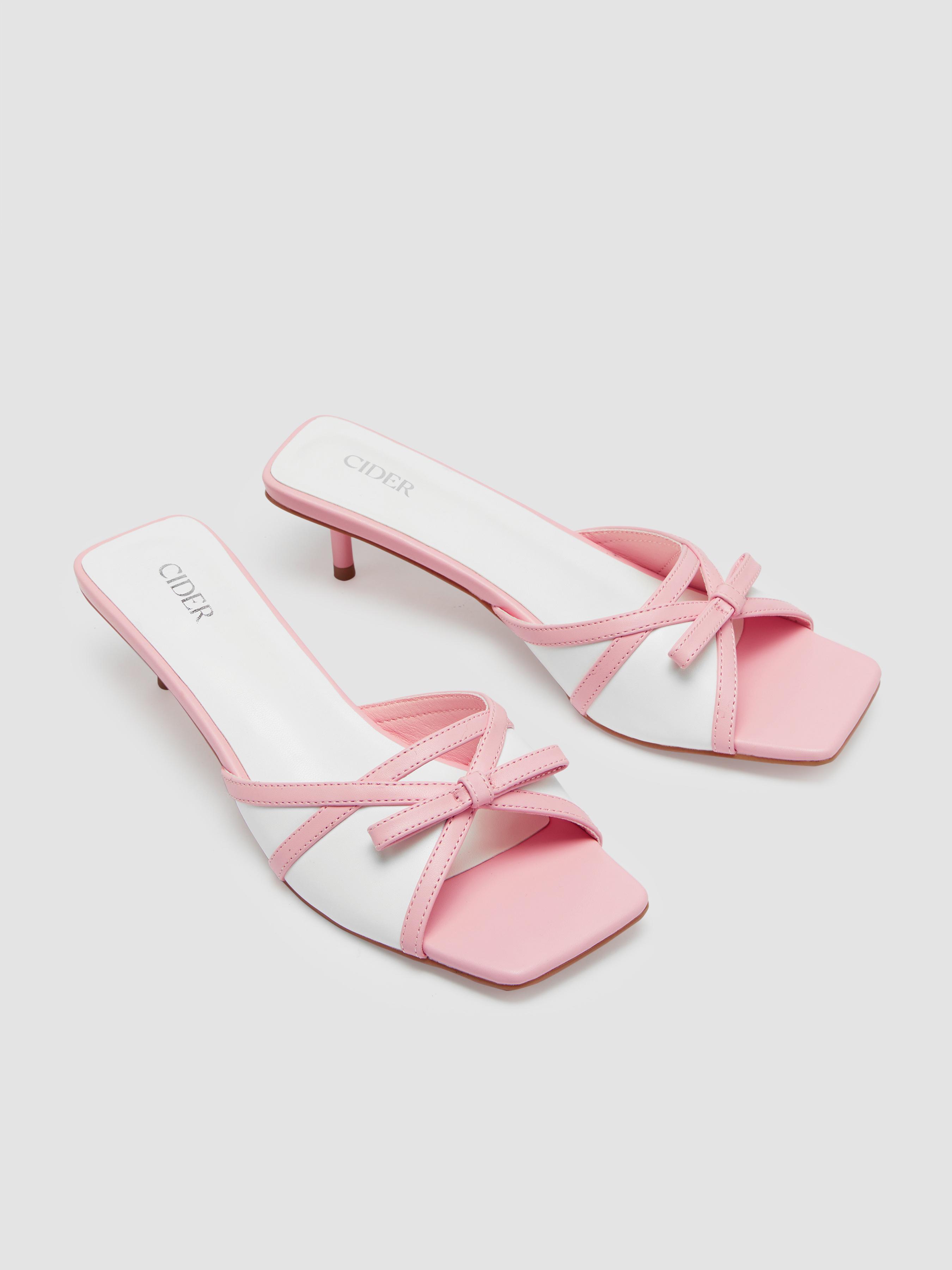 BOWKNOT TWO-TONE SANDALS Product Image