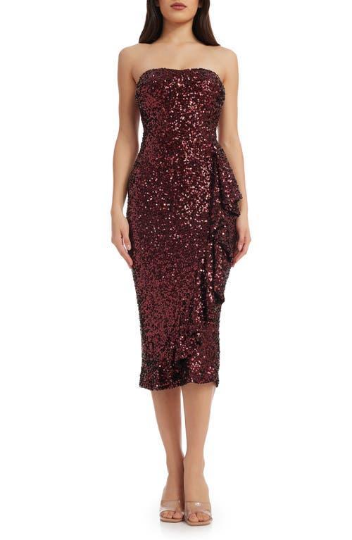 Dress the Population Alexis Sequin Strapless Sheath Dress Product Image