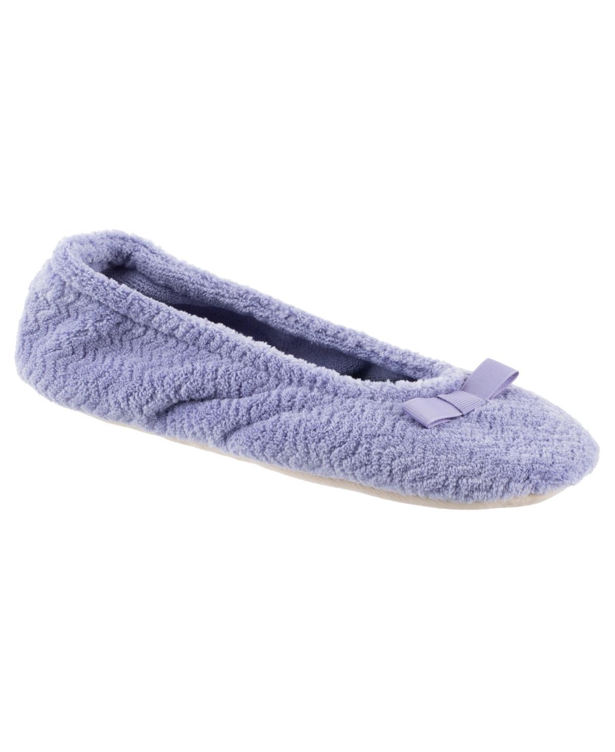 isotoner Chevron Womens Ballet Slippers Purple Product Image