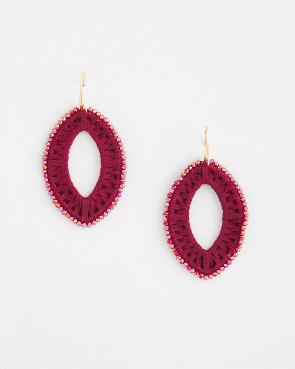 No Droop Berry Faux Suede Earrings   Chico's - Berry Compote - Women Product Image