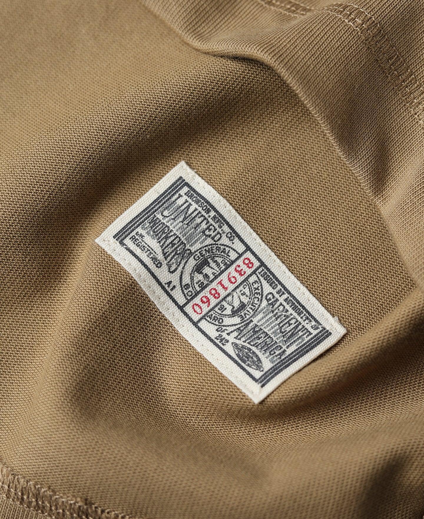 Vintage Long Sleeve Henley Shirt - Khaki Product Image