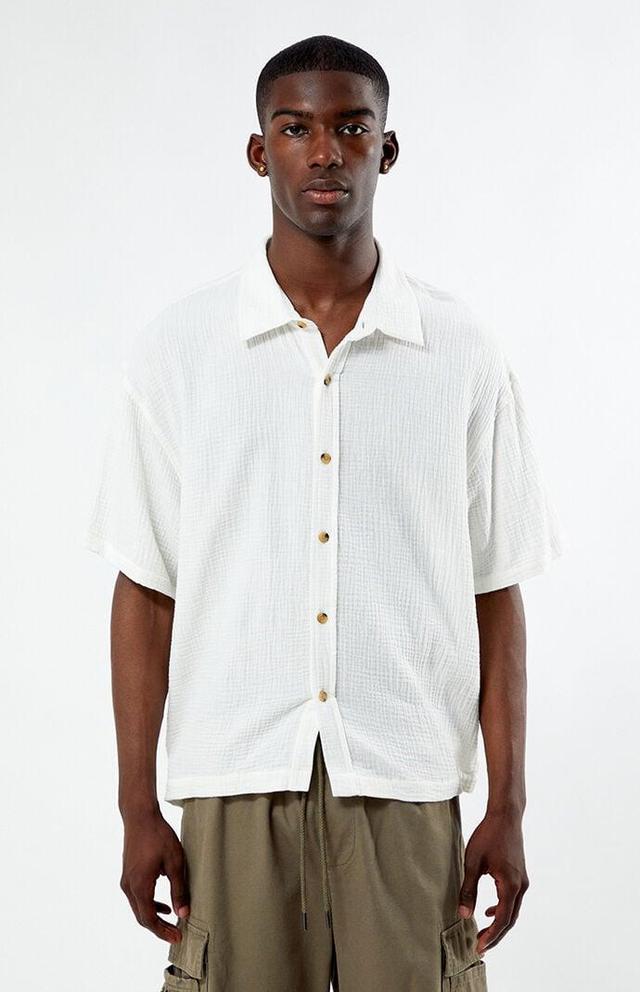 Men's Boxy Button Down Shirt - Product Image