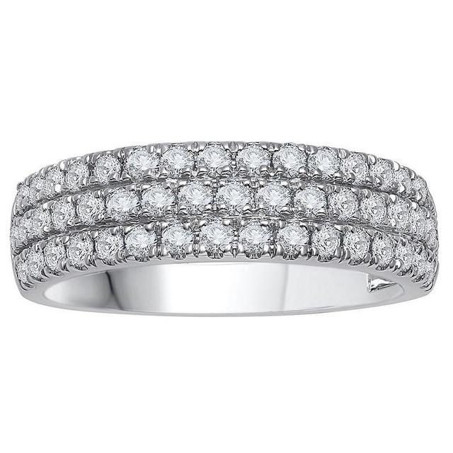 Diamond Medley 14k White Gold 1 Carat T.W. Lab-Grown Diamond Anniversary Ring, Womens 14k Whgold Product Image