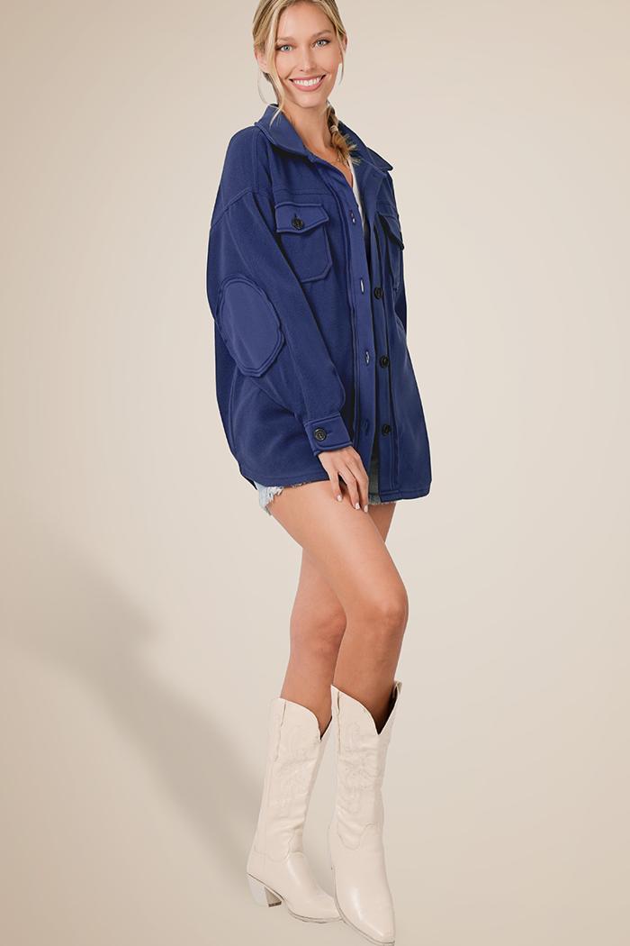 Oversized Basic Fleece Shacket Product Image