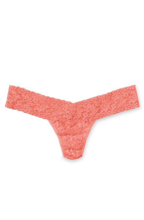 Signature Lace Low-Rise Thong Product Image