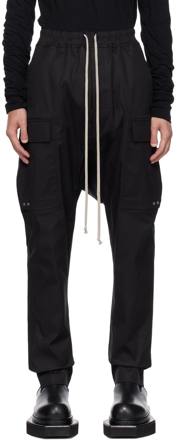 RICK OWENS Drawstring Asta Pants In Black Wool In 09 Black Product Image