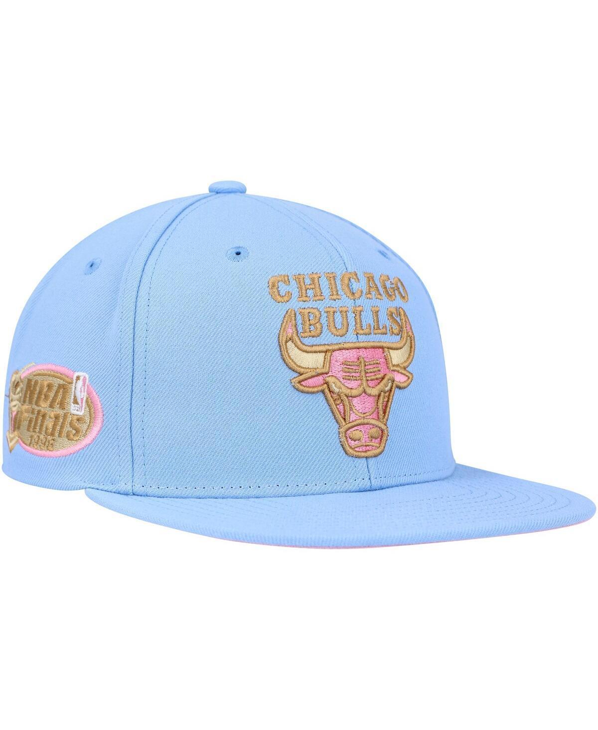 Mens Mitchell & Ness Light Blue Chicago Bulls Hardwood Classics Soul Pastel Snapback Hat Product Image