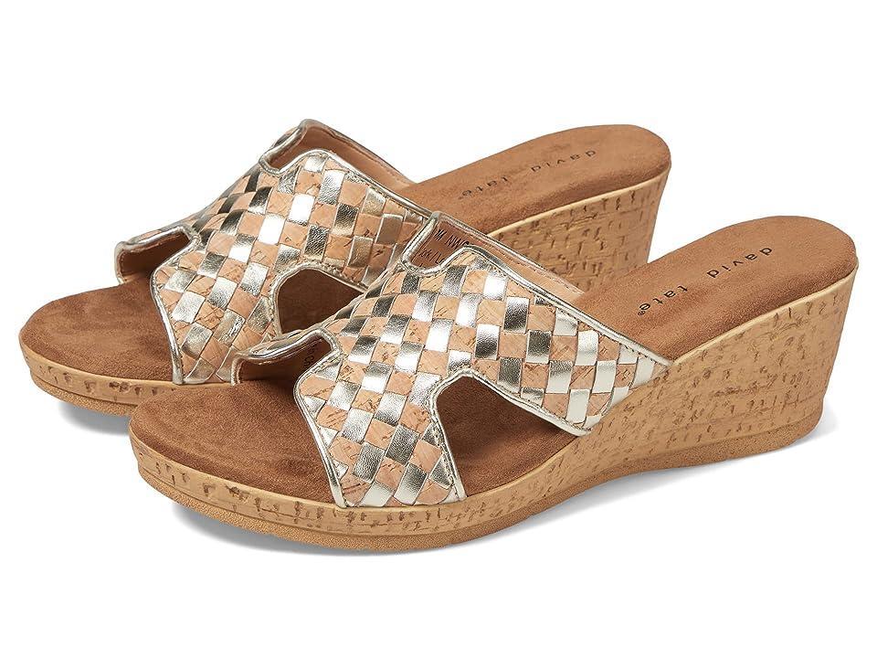 David Tate Moderno (Cork/Platinum Nappa) Women's Sandals Product Image