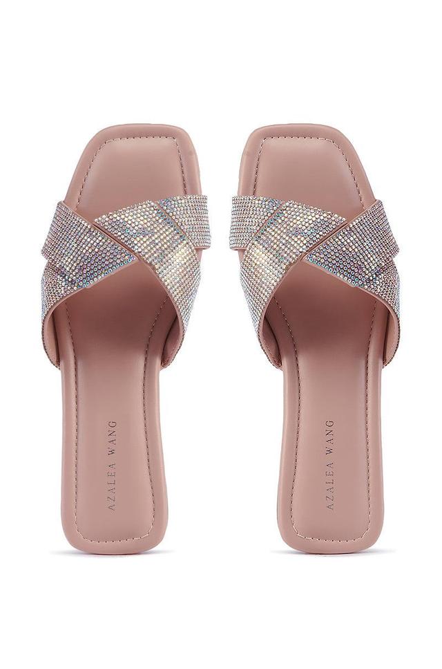 AZALEA WANG GOLDEN SEAL PINK FLAT SANDAL Product Image