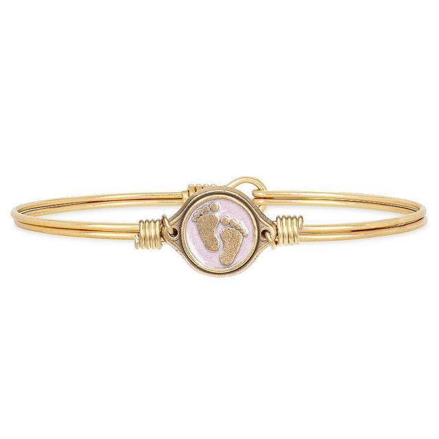 Luca + Danni Footprint Bangle Bracelet, Womens Brass Tone Product Image