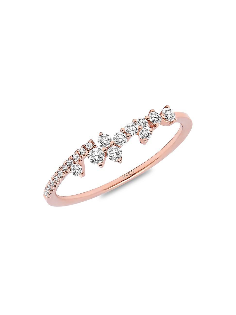 Womens Fairytale 18K Rose Gold & Diamond Romantic Ring Product Image