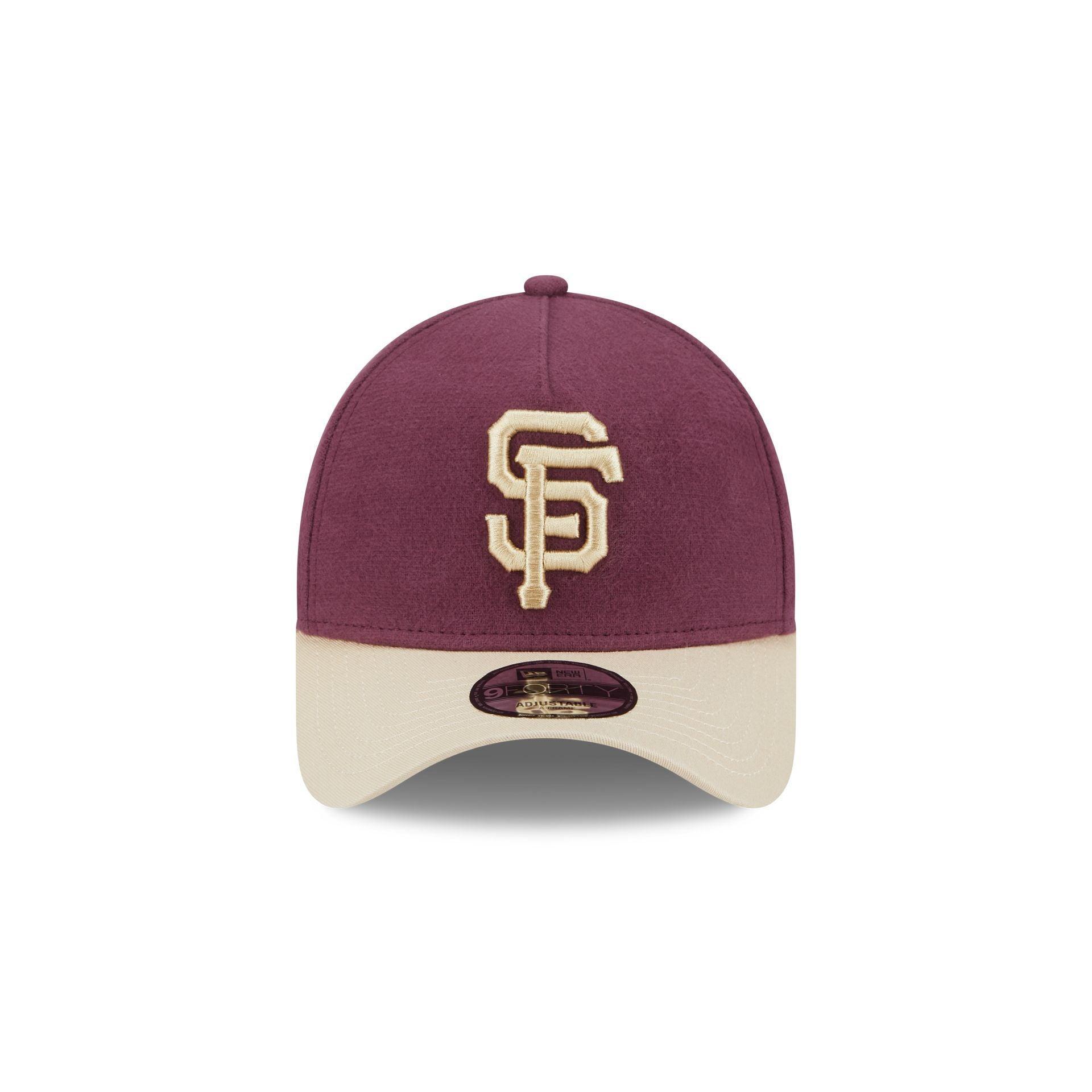 San Francisco Giants Moleskin Crown Maroon 9FORTY A-Frame Snapback Hat Male Product Image