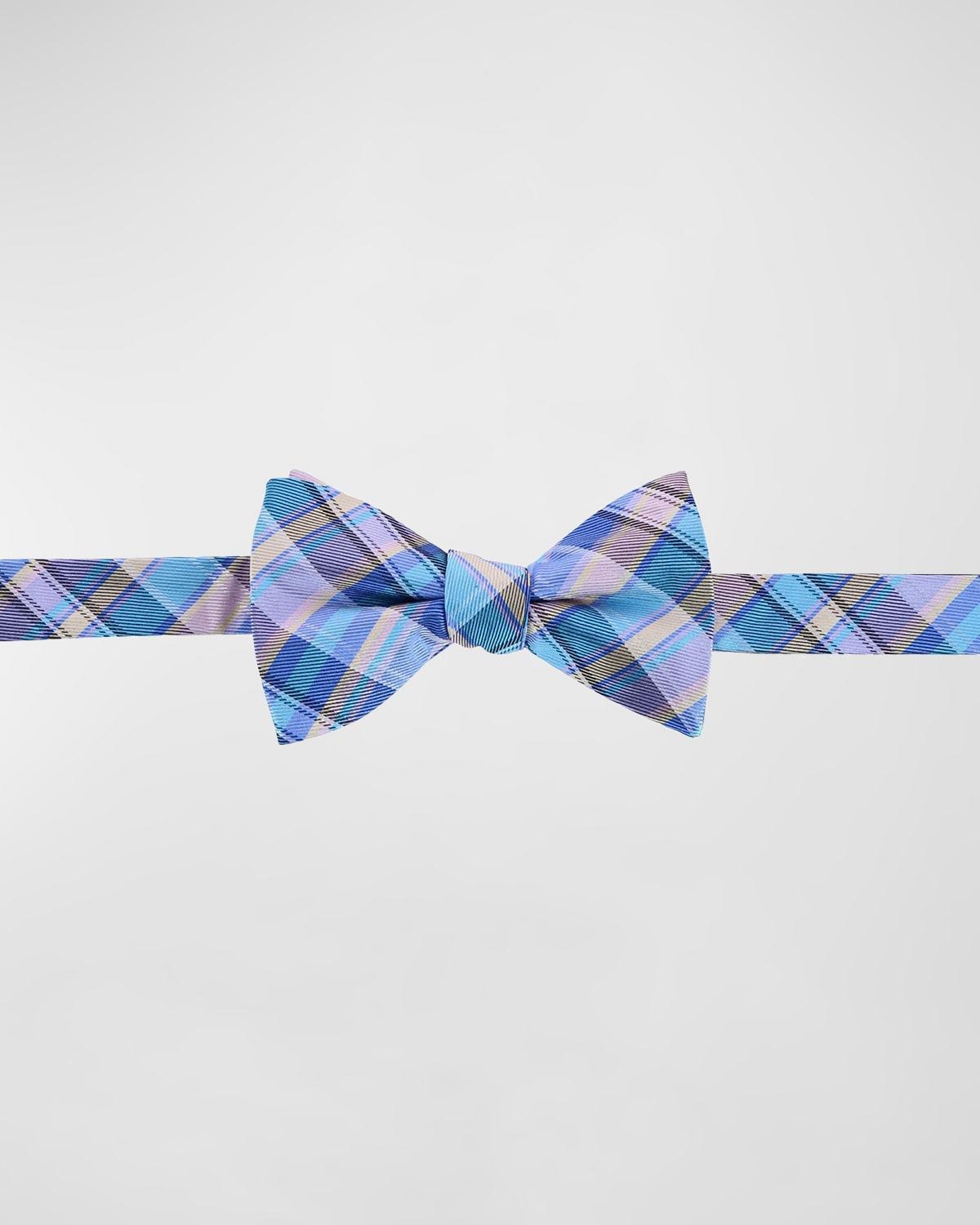 Trafalgar Sherwood Plaid Silk Bow Tie Product Image