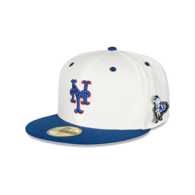 New York Mets Mascot Pin 59FIFTY Fitted Hat Male Product Image