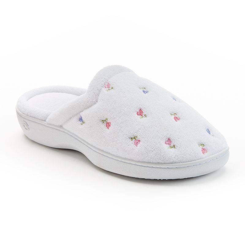 isotoner Embroidered Terry Secret Sole Womens Clog Slippers Product Image