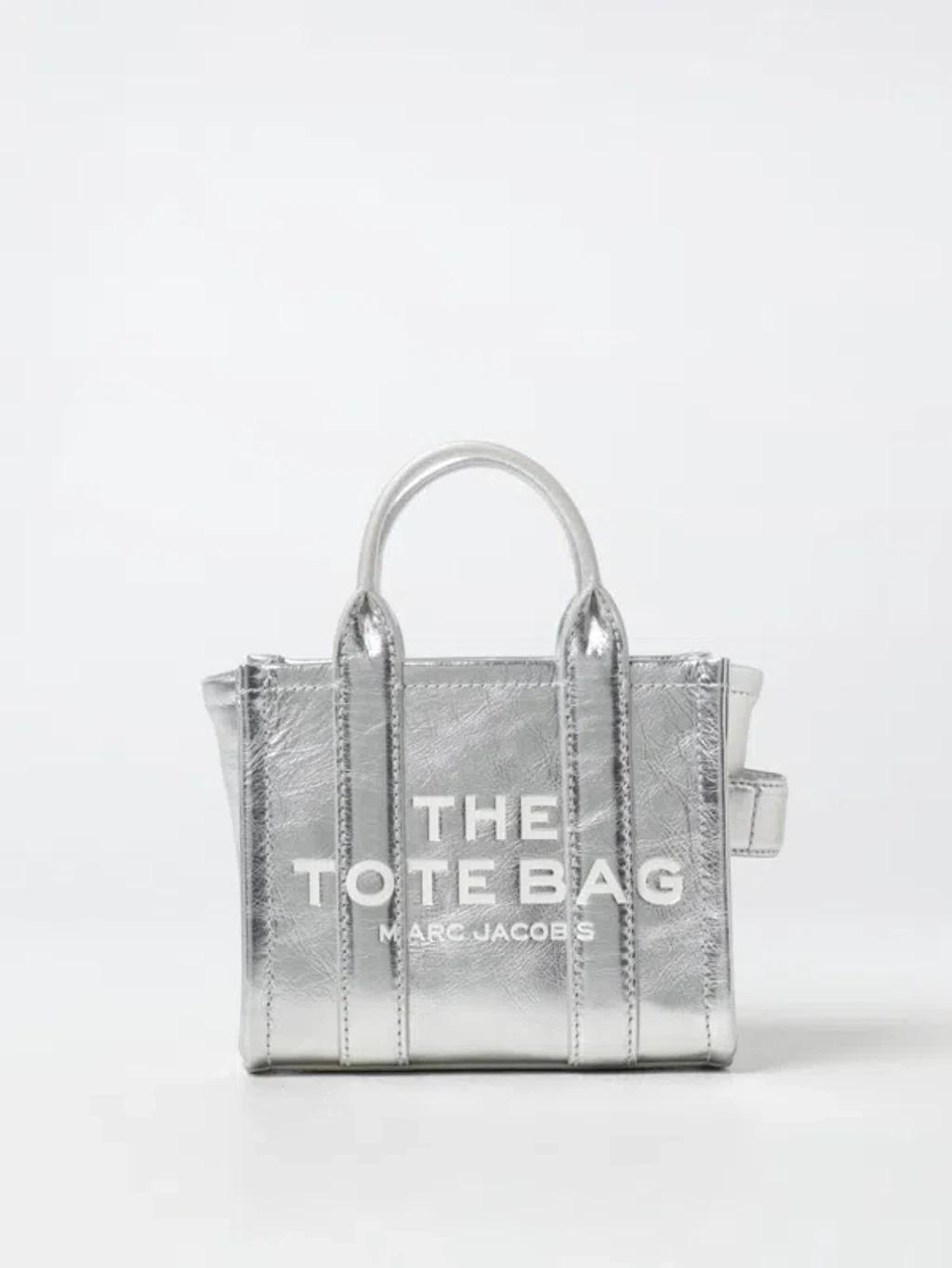 MARC JACOBS Womens The Crossbody Tote Metallic Silver Product Image