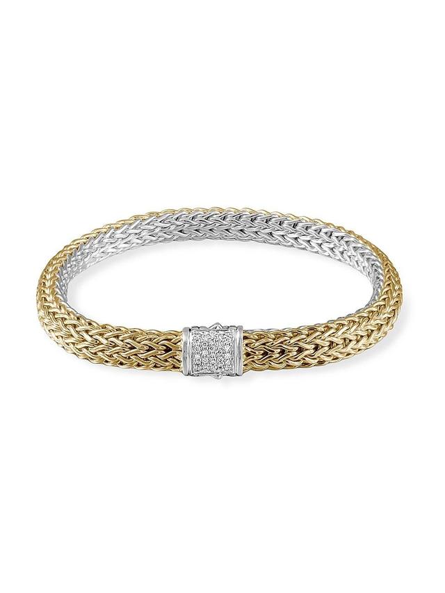 John Hardy Classic Chain Diamond Two-Tone Bracelet Product Image