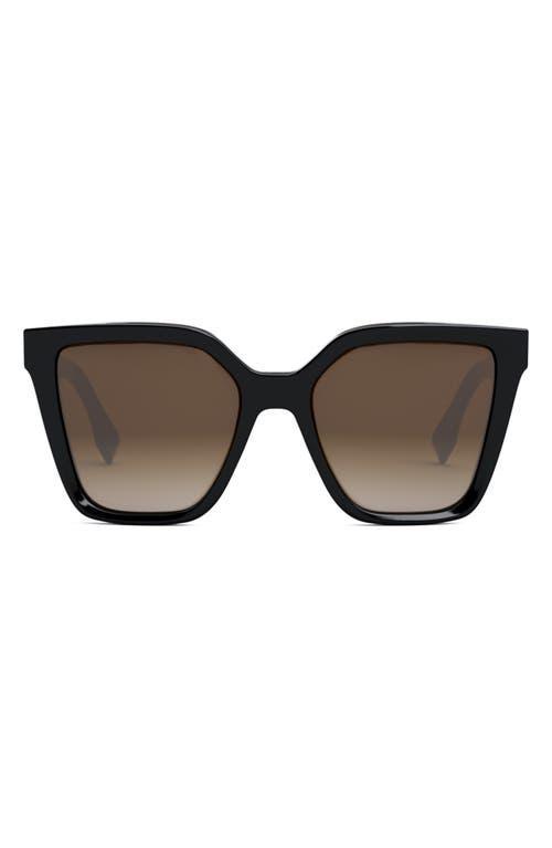 FENDI Womens Lettering 55mm Geometric Cat Eye Sunglasses Product Image