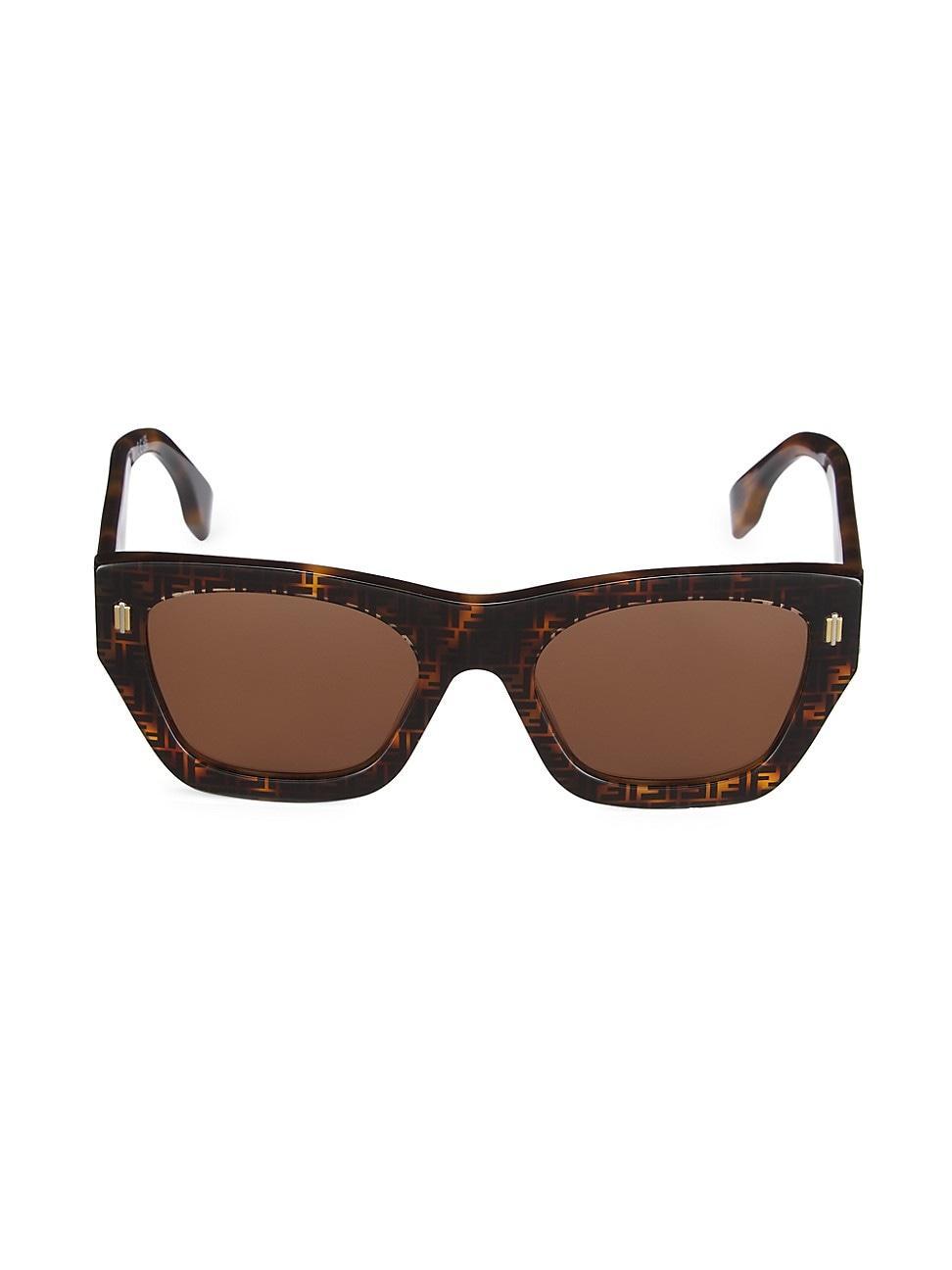 Mens Fendi Roma 53MM Rectangular Sunglasses Product Image