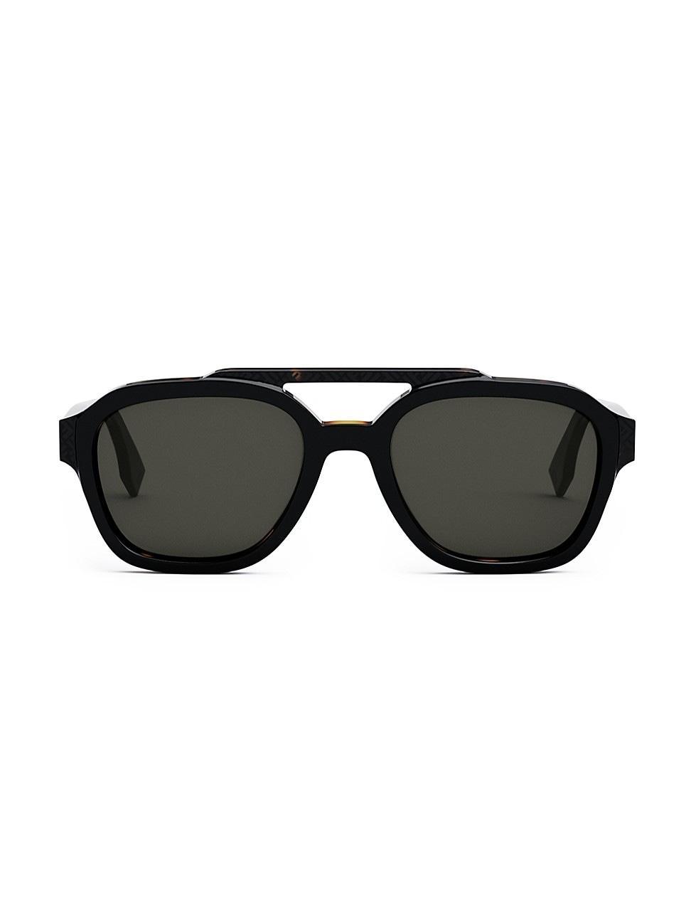 Mens 52MM Logo Acetate Sunglasses Product Image