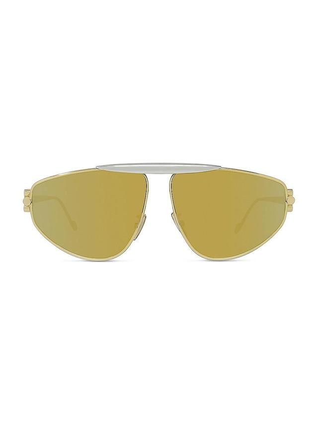 Mens Metal Anagram 61MM Pilot Sunglasses Product Image