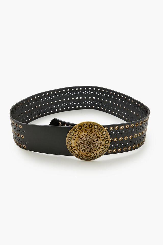 Etched Buckle Faux Leather Belt | Forever 21 Product Image