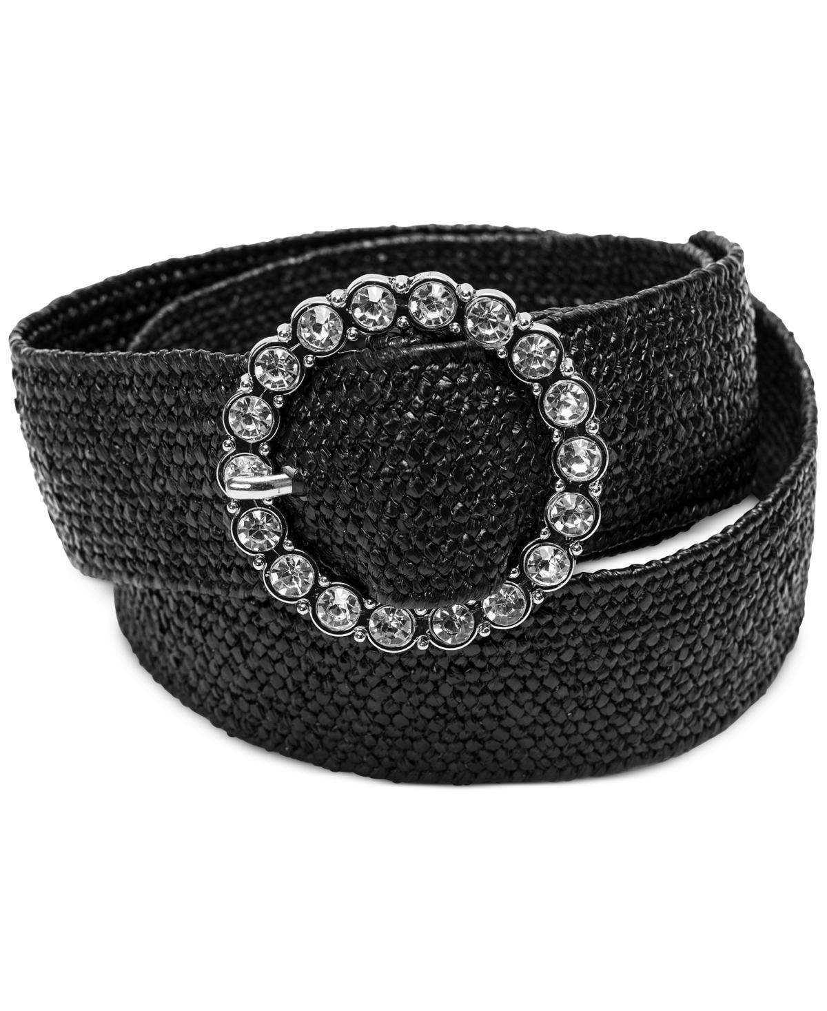 I.n.c. International Concepts Womens Embellished Stretch Straw Belt, Created for Macys Product Image