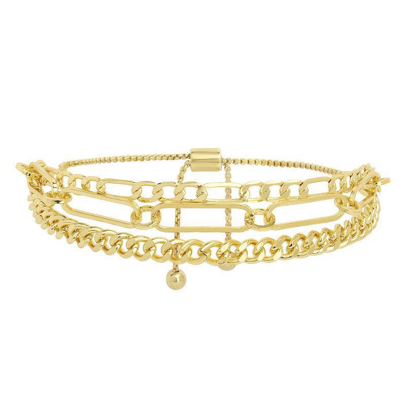 MC Collective Layered Chain Bracelet, Womens, Gold Tone Product Image